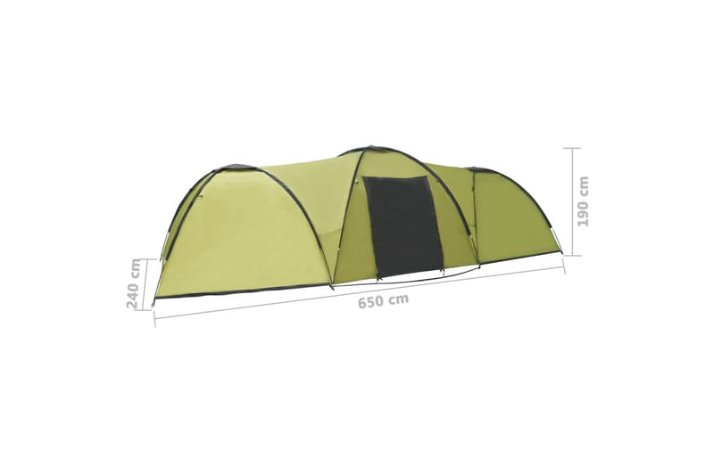 Campingtelt 8-Personers 650x240x190 cm Iglofacon Grøn - Grøn - Sport & fritid - Camping & vandring - Telt
