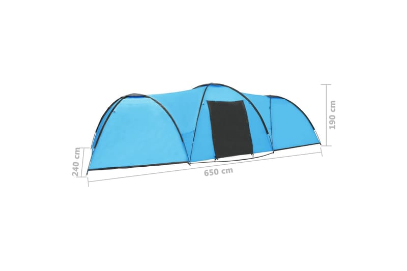 Campingtelt 8-Personers 650x240x190 cm Iglofacon Blå - Blå - Sport & fritid - Camping & vandring - Telt