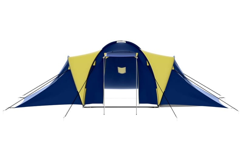 Campingtelt Stof 9 Personer Blå Og Gul - Flerfarvet - Sport & fritid - Camping & vandring - Telt