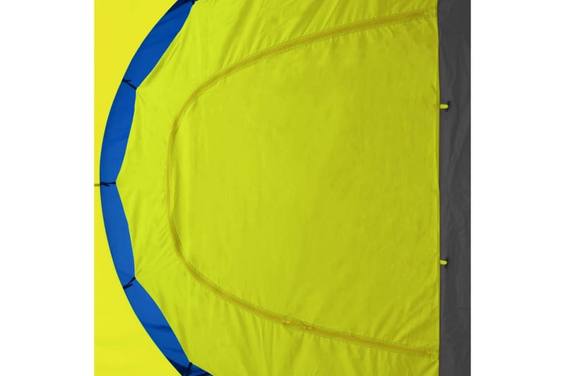 Campingtelt Stof 9 Personer Blå Og Gul - Flerfarvet - Sport & fritid - Camping & vandring - Telt
