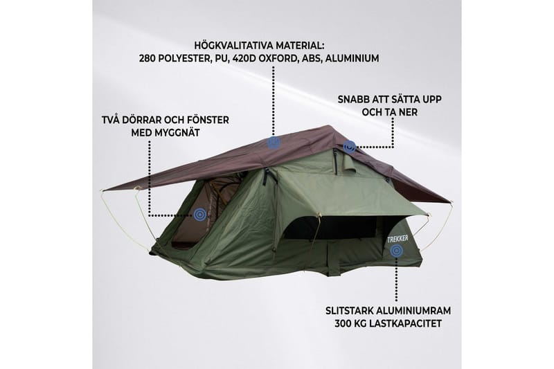 Trekker Telt Camper M - Sort - Sport & fritid - Camping & vandring - Telt