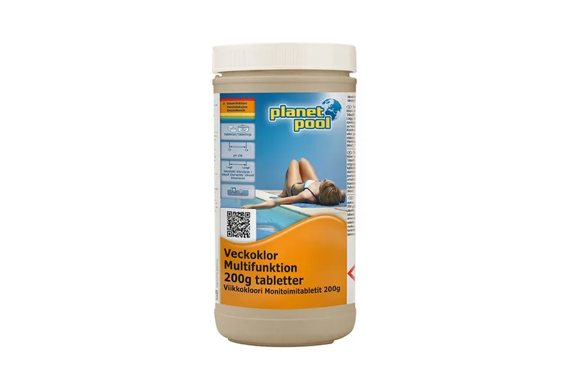Vandpleje Planet Pool Ugeklor Multifuntion 200 g stk. 1 kg, 1 kg