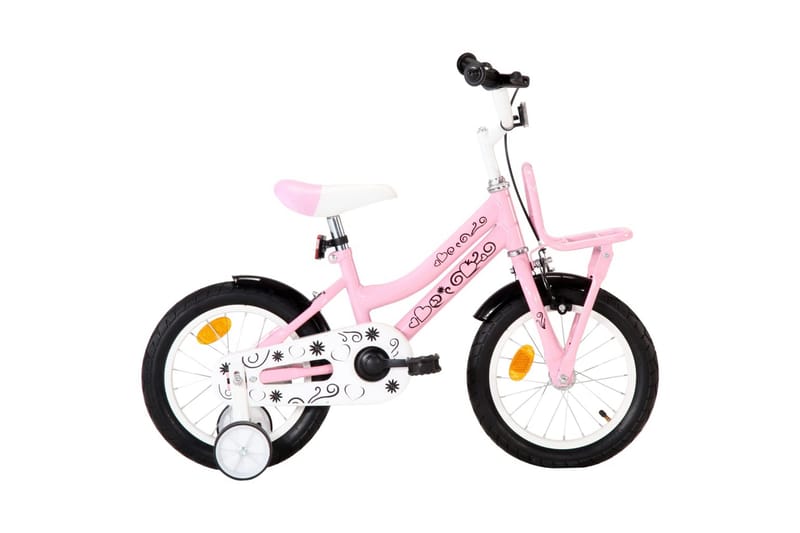 Børnecykel Med Frontlad 14 Tommer Hvid Og Pink - Lyserød - Børnecykel & juniorcykel