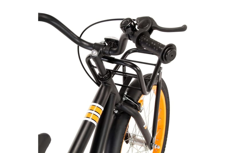 Børnecykel med Frontlad 18 Tommer Sort Og Orange - Orange - Børnecykel & juniorcykel