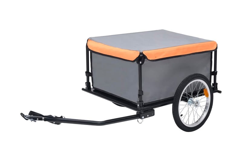 cykelanhænger grå og orange 65 kg - Grå - Sport & fritid - Friluftsliv - Cykler