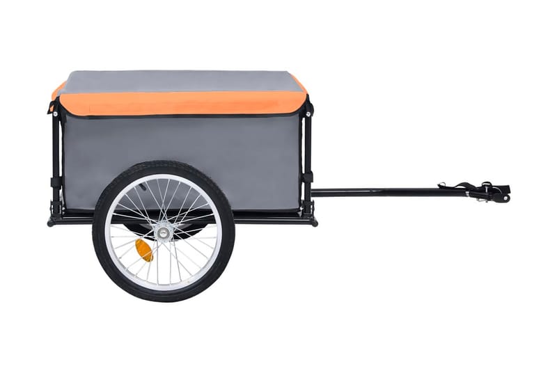 cykelanhænger grå og orange 65 kg - Grå - Sport & fritid - Friluftsliv - Cykler