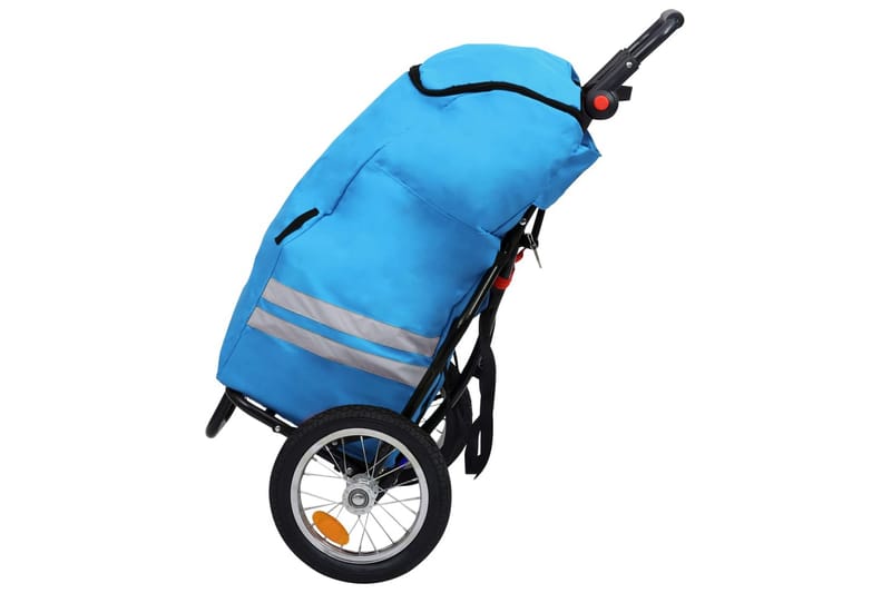 Foldbar Cykeltrailer Med Indkøbstaske Blå Og Sort - Sport & fritid - Friluftsliv - Cykler