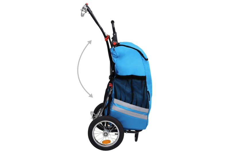 Foldbar Cykeltrailer Med Indkøbstaske Blå Og Sort - Sport & fritid - Friluftsliv - Cykler