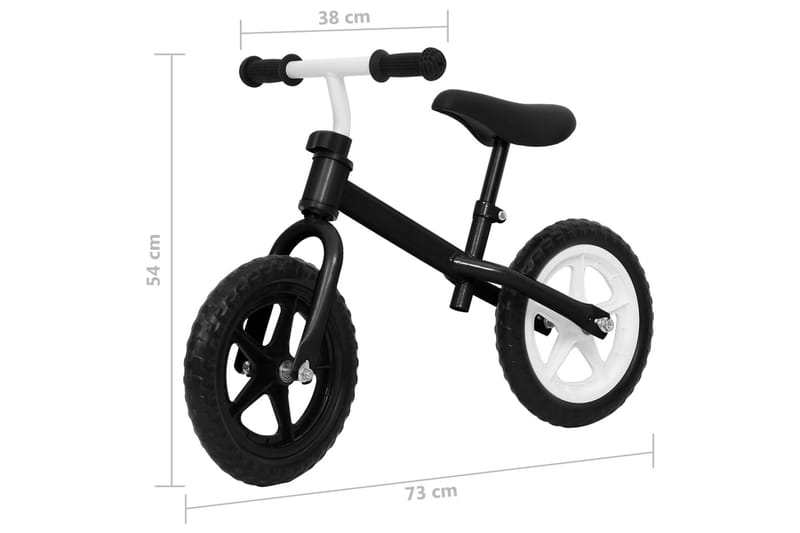 løbecykel 12 hjul sort - Sort - Legeplads & legeredskaber - Løbecykel - Legekøretøjer & hobbykøretøjer