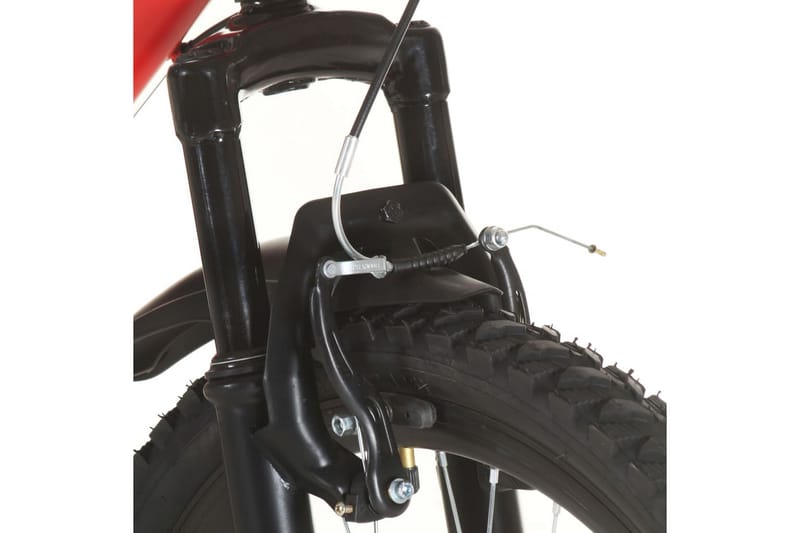 mountainbike 21 gear 26 tommer hjul 49 cm rød - Rød - Sport & fritid - Friluftsliv - Cykler
