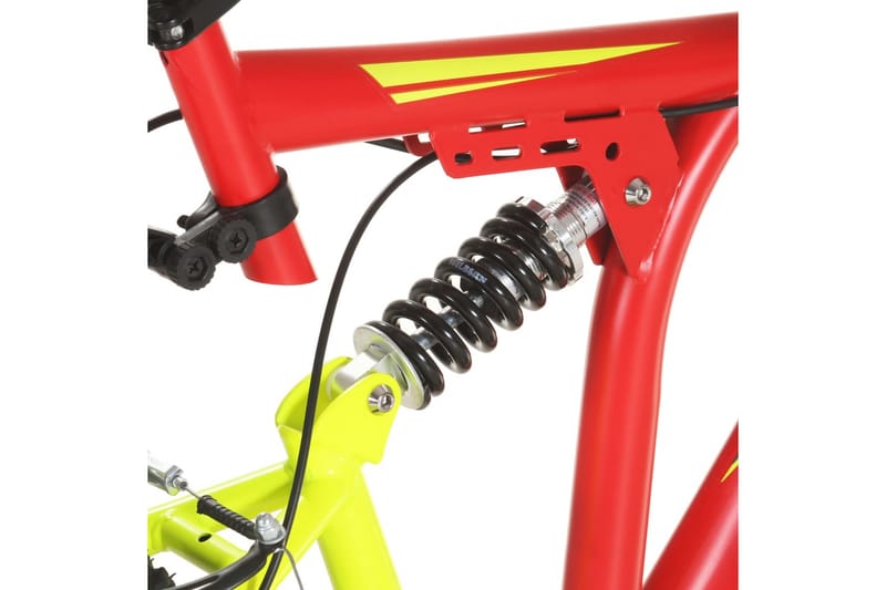 mountainbike 21 gear 26 tommer hjul 49 cm rød - Rød - Sport & fritid - Friluftsliv - Cykler