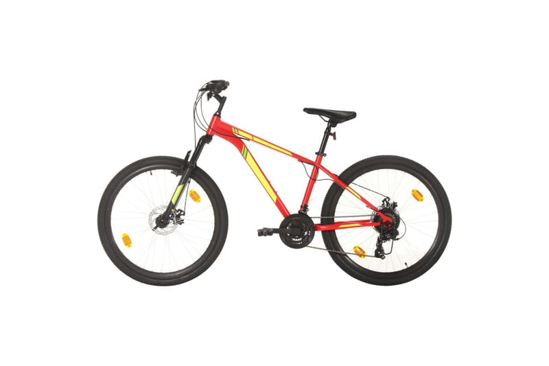 mountainbike 21 gear 27,5 tommer hjul 38 cm rød - Rød - Sport & fritid - Friluftsliv - Cykler