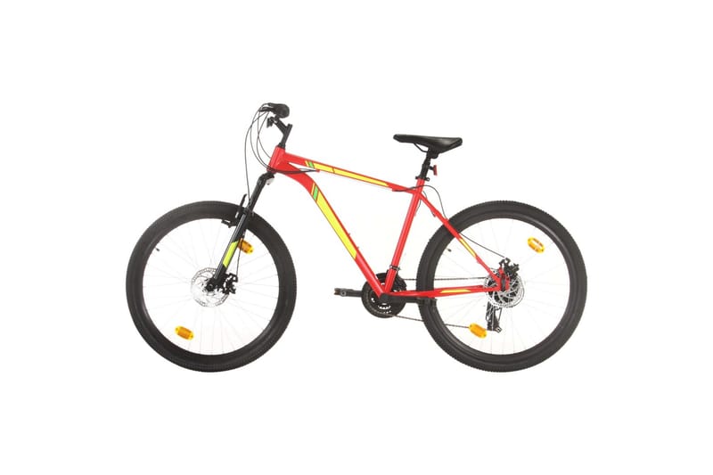 mountainbike 21 gear 27,5 tommer hjul 42 cm rød - Rød - Sport & fritid - Friluftsliv - Cykler