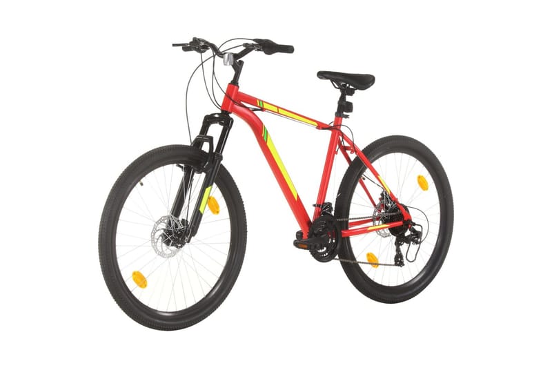 mountainbike 21 gear 27,5 tommer hjul 42 cm rød - Rød - Mountainbike