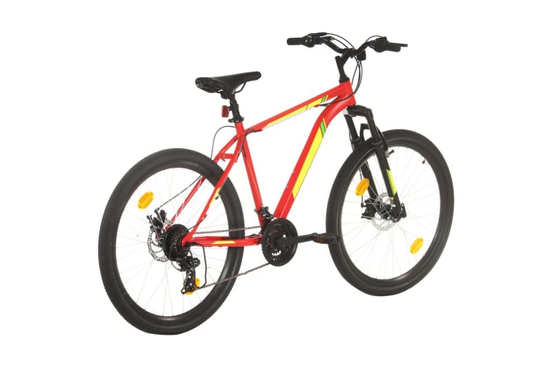 mountainbike 21 gear 27,5 tommer hjul 50 cm rød - Rød - Mountainbike