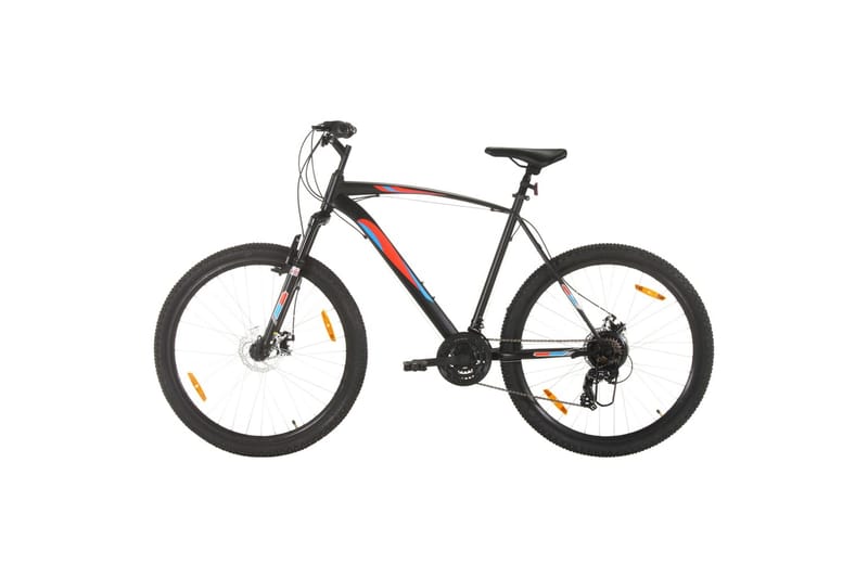 mountainbike 21 gear 29 tommer hjul 53 cm stel sort - Sort - Mountainbike