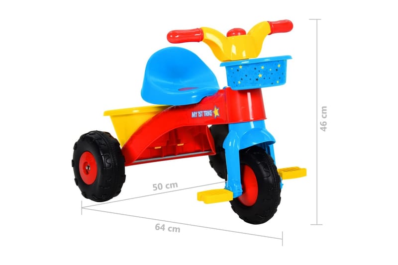 trehjulet cykel flerfarvet - Flerfarvet - Sport & fritid - Friluftsliv - Cykler