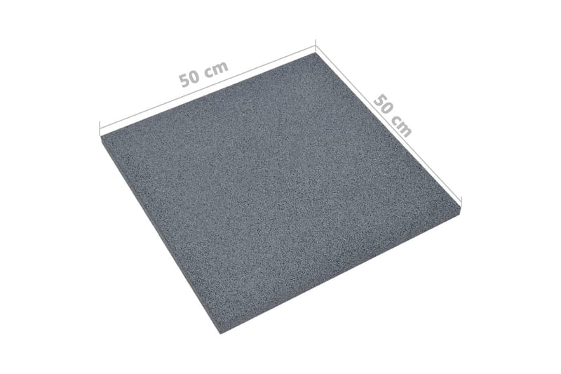 faldfliser 12 stk. 50x50x3 cm gummi grå - Grå - Sport & fritid - Hjemmetræning - Træningsredskaber - Fitnessgulv & klikgulv