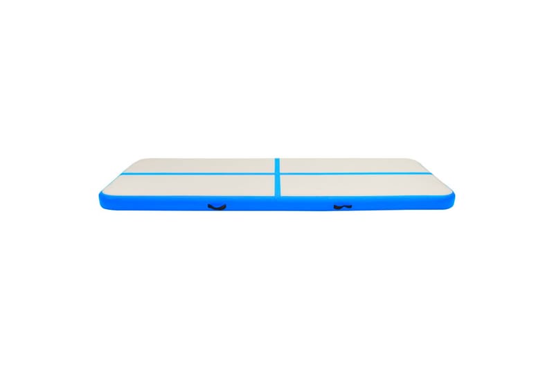 oppustelig gymnastikmåtte m. pumpe 400x100x15 cm PVC blå - Blå - Sport & fritid - Hjemmetræning - Træningsredskaber - Fitnessgulv & klikgulv