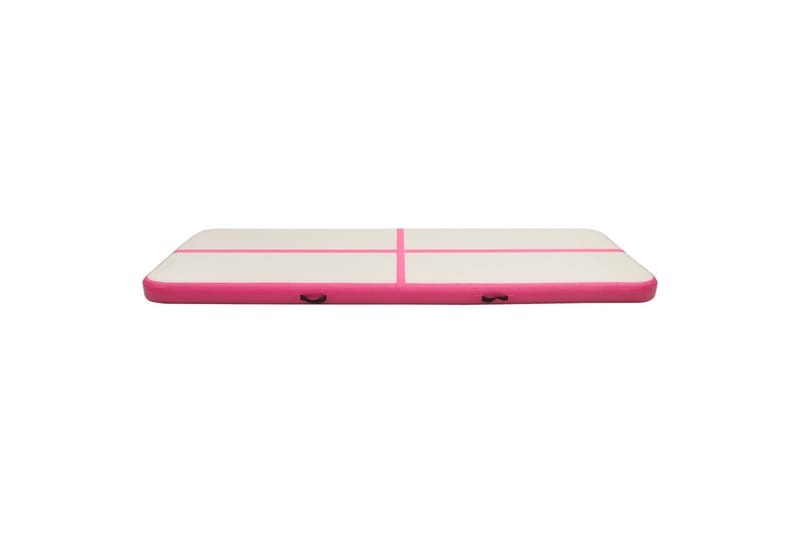 oppustelig gymnastikmåtte m. pumpe 500x100x15 cm PVC lyserød - Lyserød - Sport & fritid - Hjemmetræning - Træningsredskaber - Fitnessgulv & klikgulv