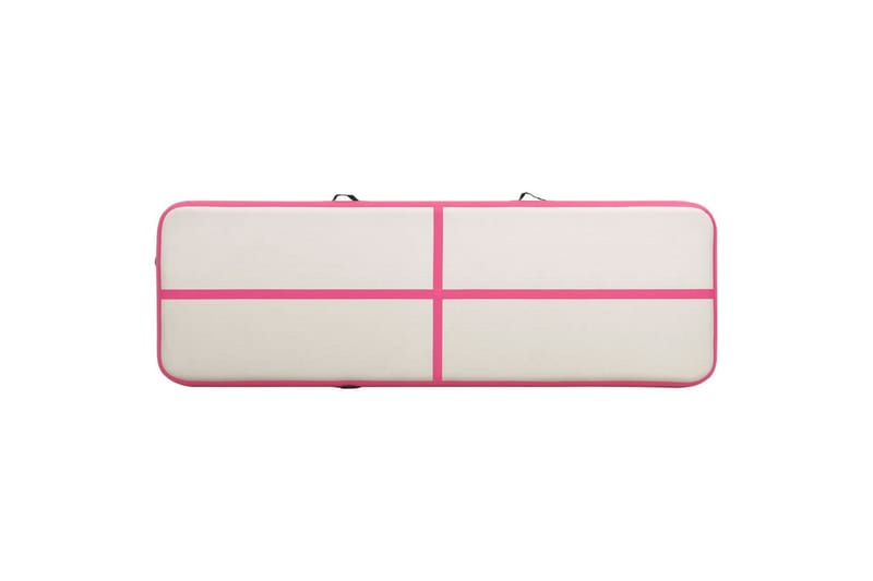 oppustelig gymnastikmåtte m. pumpe 500x100x15 cm PVC lyserød - Lyserød - Sport & fritid - Hjemmetræning - Træningsredskaber - Fitnessgulv & klikgulv
