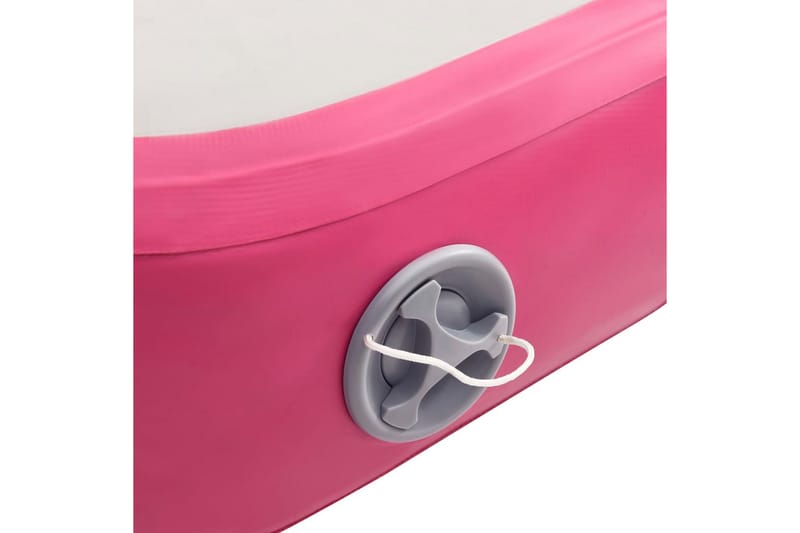 oppustelig gymnastikmåtte m. pumpe 500x100x15 cm PVC lyserød - Lyserød - Sport & fritid - Hjemmetræning - Træningsredskaber - Fitnessgulv & klikgulv