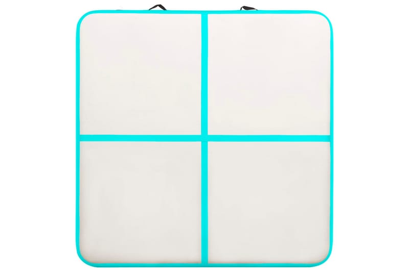 oppustelig gymnastikmåtte m. pumpe 200x200x15 cm PVC grøn - Grøn - Sport & fritid - Hjemmetræning - Træningsredskaber - Fitnessgulv & klikgulv