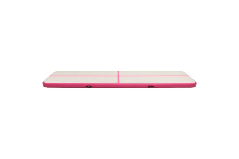 oppustelig gymnastikmåtte m. pumpe 800x100x15 cm PVC lyserød - Lyserød - Sport & fritid - Hjemmetræning - Træningsredskaber - Fitnessgulv & klikgulv