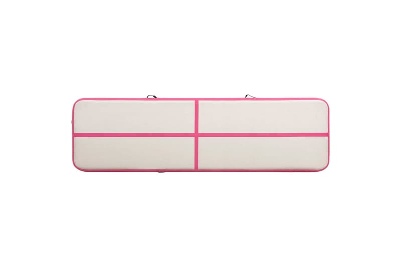 oppustelig gymnastikmåtte m. pumpe 800x100x15 cm PVC lyserød - Lyserød - Sport & fritid - Hjemmetræning - Træningsredskaber - Fitnessgulv & klikgulv