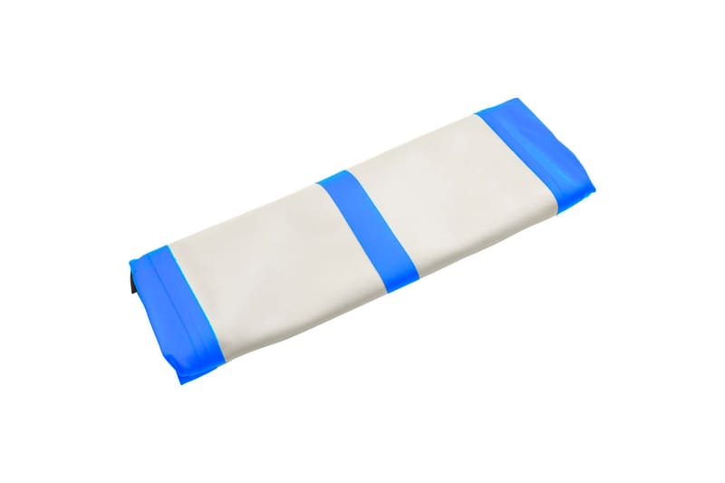 oppustelig gymnastikmåtte m. pumpe 500x100x15 cm PVC blå - Blå - Fitnessgulv & klikgulv