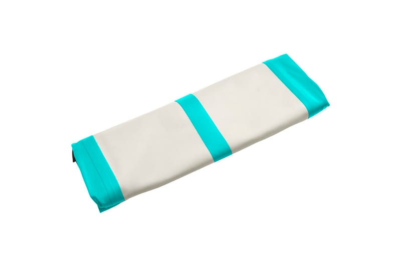 oppustelig gymnastikmåtte m. pumpe 400x100x15 cm PVC grøn - Grøn - Sport & fritid - Hjemmetræning - Træningsredskaber - Fitnessgulv & klikgulv