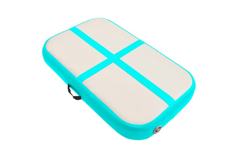 Oppustelig Gymnastikmåtte Med Pumpe 60X100X15 cm Pvc Grøn - Grøn - Sport & fritid - Hjemmetræning - Træningsredskaber - Fitnessgulv & klikgulv