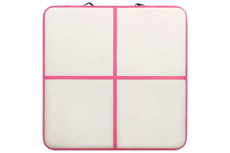oppustelig gymnastikmåtte med pumpe 200x200x20cm PVC lyserød - Lyserød - Sport & fritid - Hjemmetræning - Træningsredskaber - Fitnessgulv & klikgulv