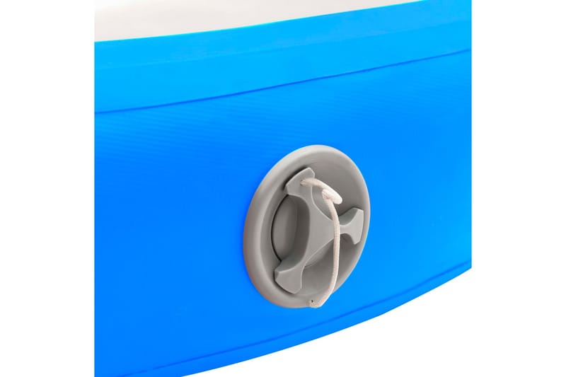 oppustelig gymnastikmåtte med pumpe 100x100x20 cm PVC blå - Blå - Fitnessgulv & klikgulv