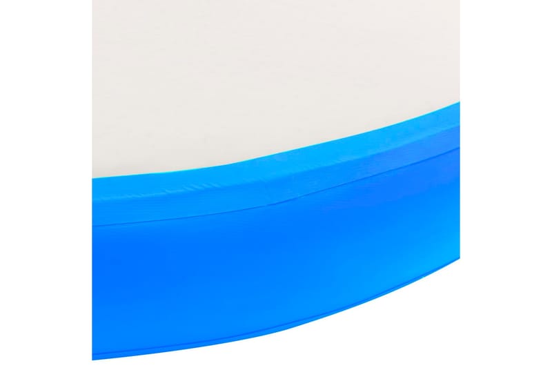 oppustelig gymnastikmåtte med pumpe 100x100x10 cm PVC blå - Blå - Fitnessgulv & klikgulv