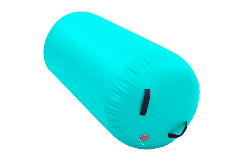 oppustelig gymnastikrulle med pumpe 120x90 cm PVC grøn - Grøn - Sport & fritid - Hjemmetræning - Træningsredskaber - Fitnessgulv & klikgulv