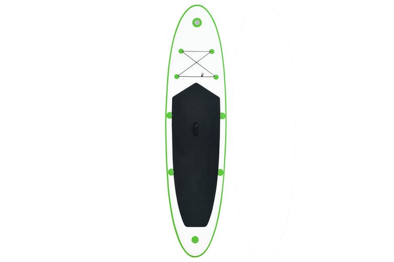 Oppusteligt Paddleboardsæt Grøn og Hvid - Grøn - Fitnessgulv & klikgulv
