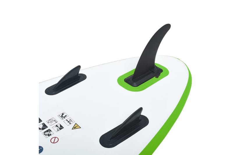 Oppusteligt Paddleboardsæt Grøn og Hvid - Grøn - Fitnessgulv & klikgulv