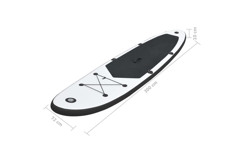 Oppusteligt Paddleboardsæt Sort og Hvid - Sort - Sport & fritid - Hjemmetræning - Træningsredskaber - Fitnessgulv & klikgulv