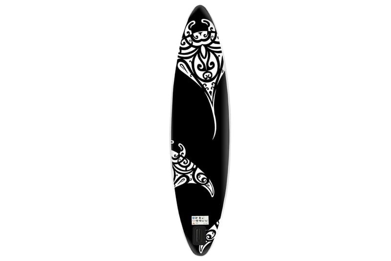 oppusteligt paddleboardsæt 366x76x15 cm sort - Sort - Fitnessgulv & klikgulv