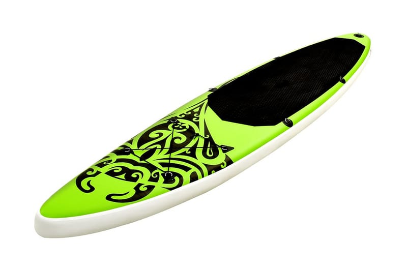 oppusteligt paddleboardsæt 305x76x15 cm grøn - Grøn - Fitnessgulv & klikgulv