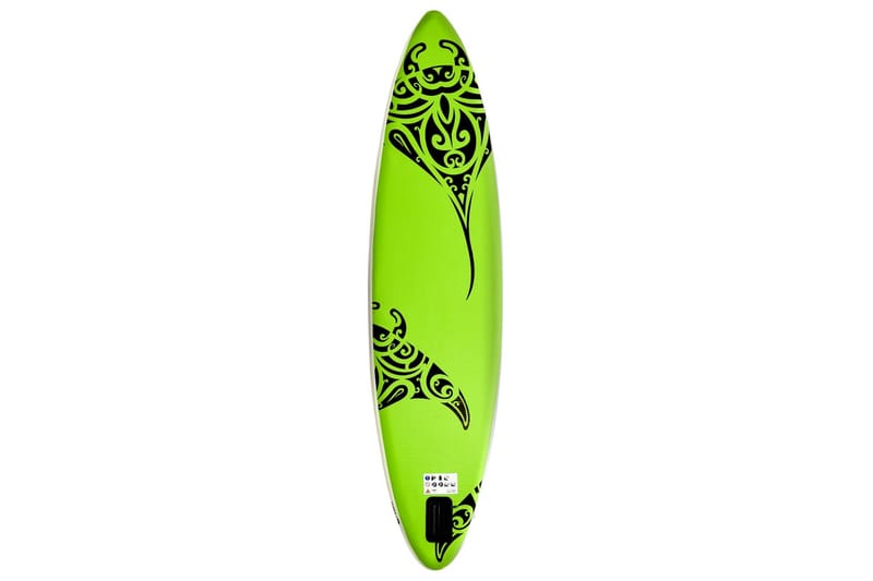 oppusteligt paddleboardsæt 305x76x15 cm grøn - Grøn - Fitnessgulv & klikgulv