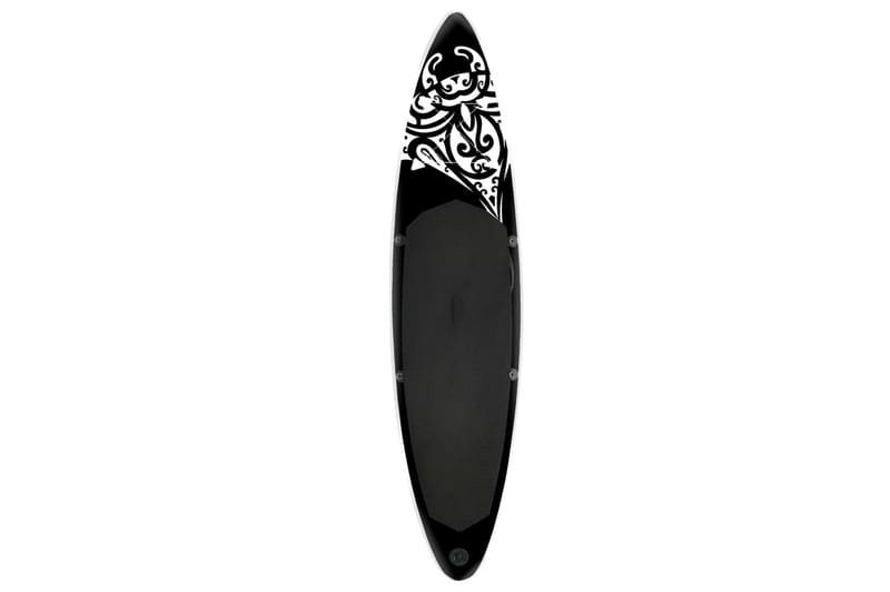 oppusteligt paddleboardsæt 305x76x15 cm sort - Sort - Fitnessgulv & klikgulv