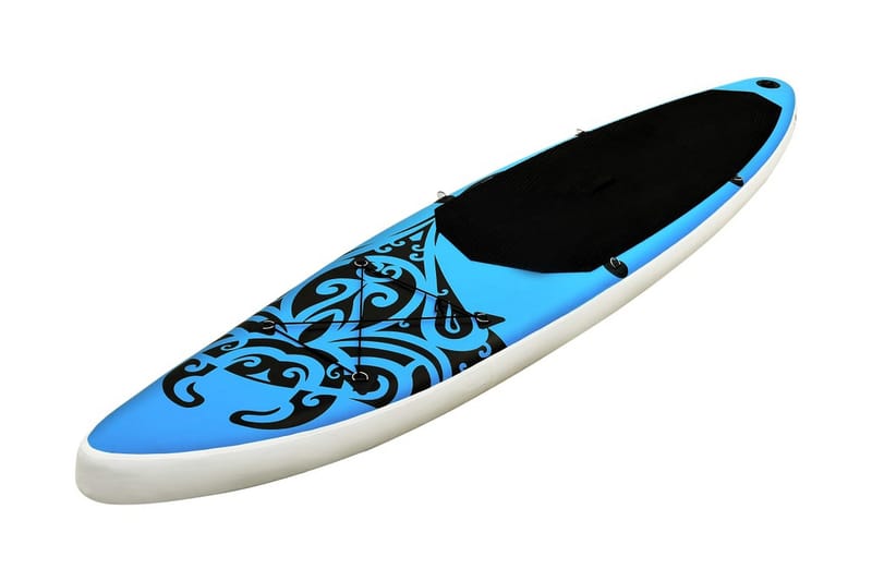 oppusteligt paddleboardsæt 320x76x15 cm blå - Blå - Fitnessgulv & klikgulv