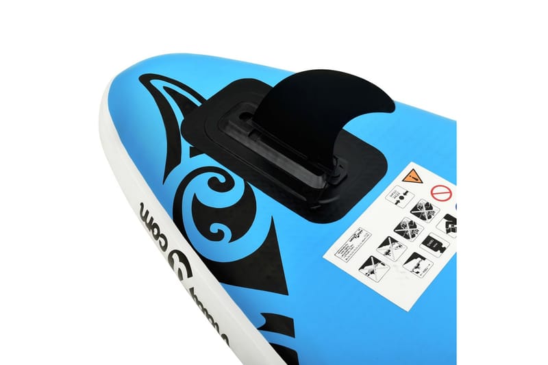oppusteligt paddleboardsæt 320x76x15 cm blå - Blå - Sport & fritid - Hjemmetræning - Træningsredskaber - Fitnessgulv & klikgulv