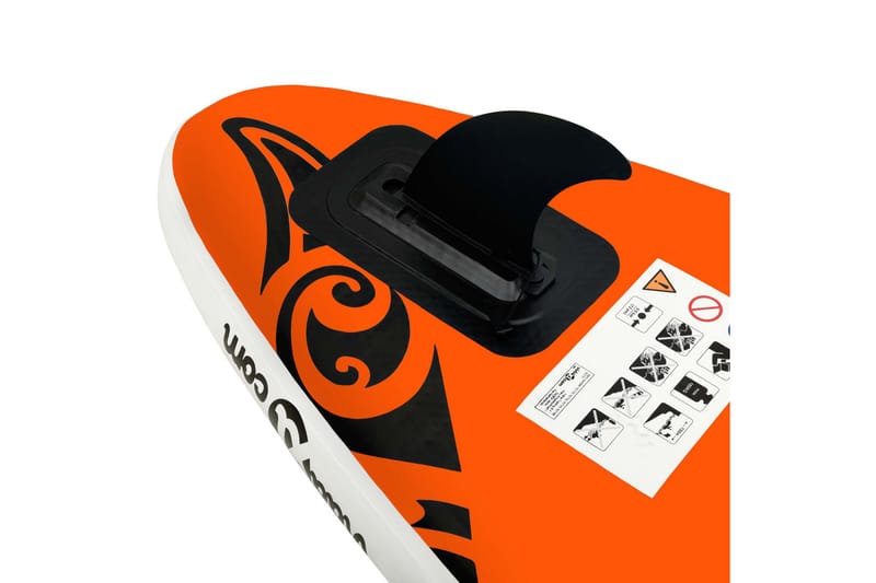 oppusteligt paddleboardsæt 366x76x15 orange - Orange - Sport & fritid - Hjemmetræning - Træningsredskaber - Fitnessgulv & klikgulv