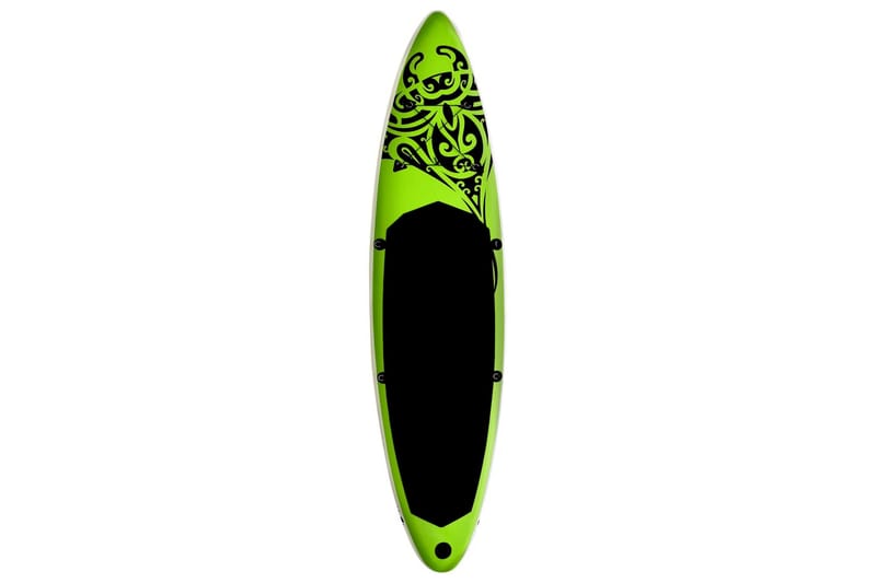 oppusteligt paddleboardsæt 366x76x15 cm grøn - Grøn - Fitnessgulv & klikgulv