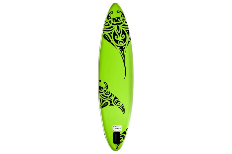 oppusteligt paddleboardsæt 366x76x15 cm grøn - Grøn - Fitnessgulv & klikgulv