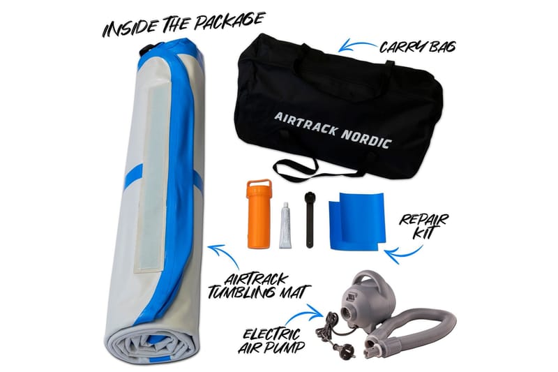 Airtrack Nordic Home 3x1 m - Sort - Sport & fritid - Hjemmetræning - Træningsredskaber - Gymnastikmåtte & Airtrack