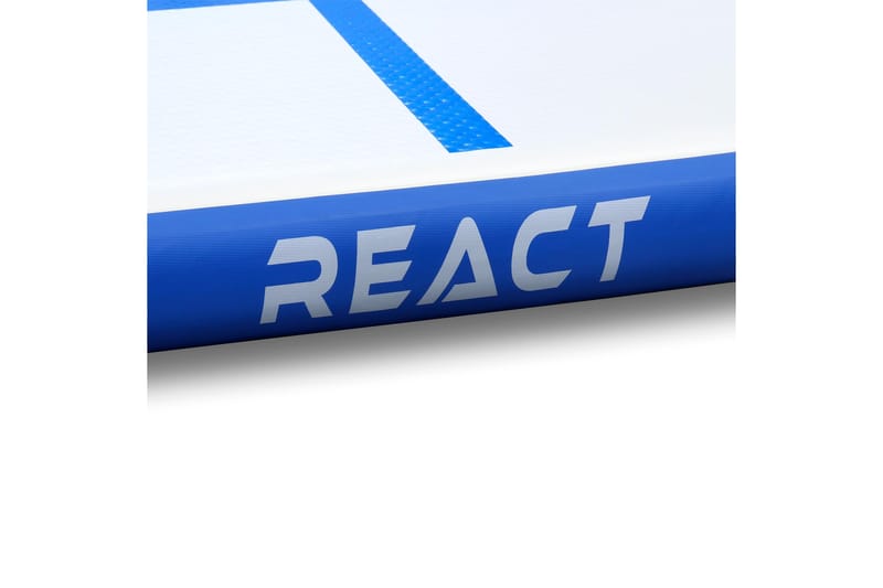 React Airtrack 3x1 m - Blå|Hvid - Gymnastikmåtte & Airtrack